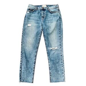 Current/Elliott Distressed Blue Jeans, 27